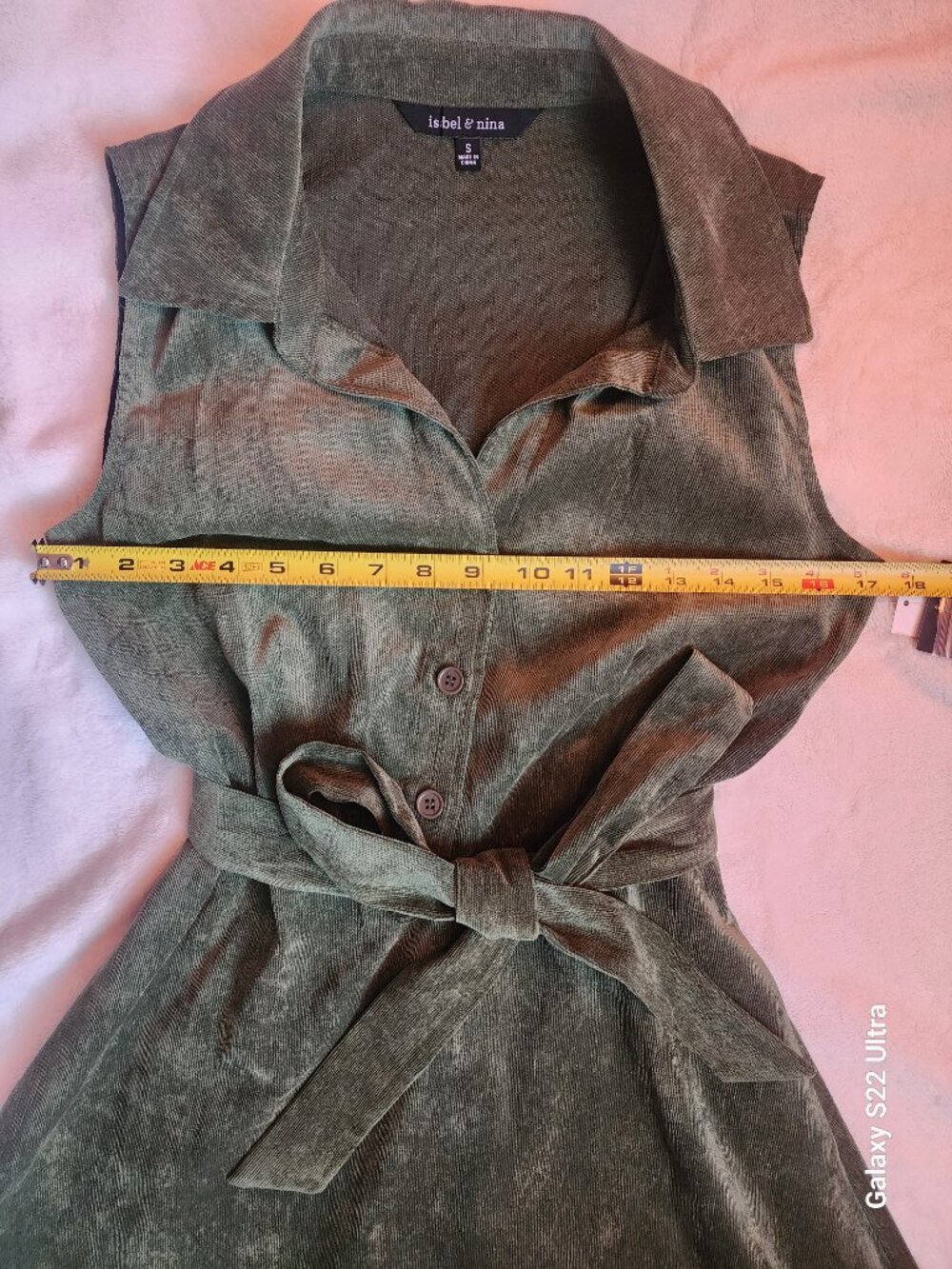 Women's Rust Olive Sleeveless Midi Dress - Picture 6 of 13